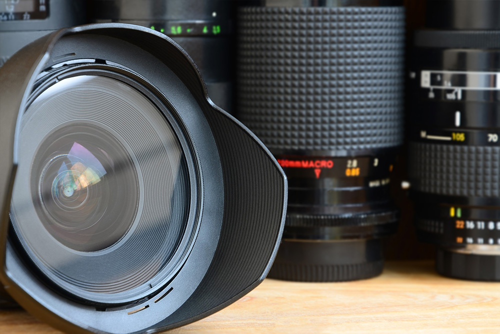 array of camera lenses