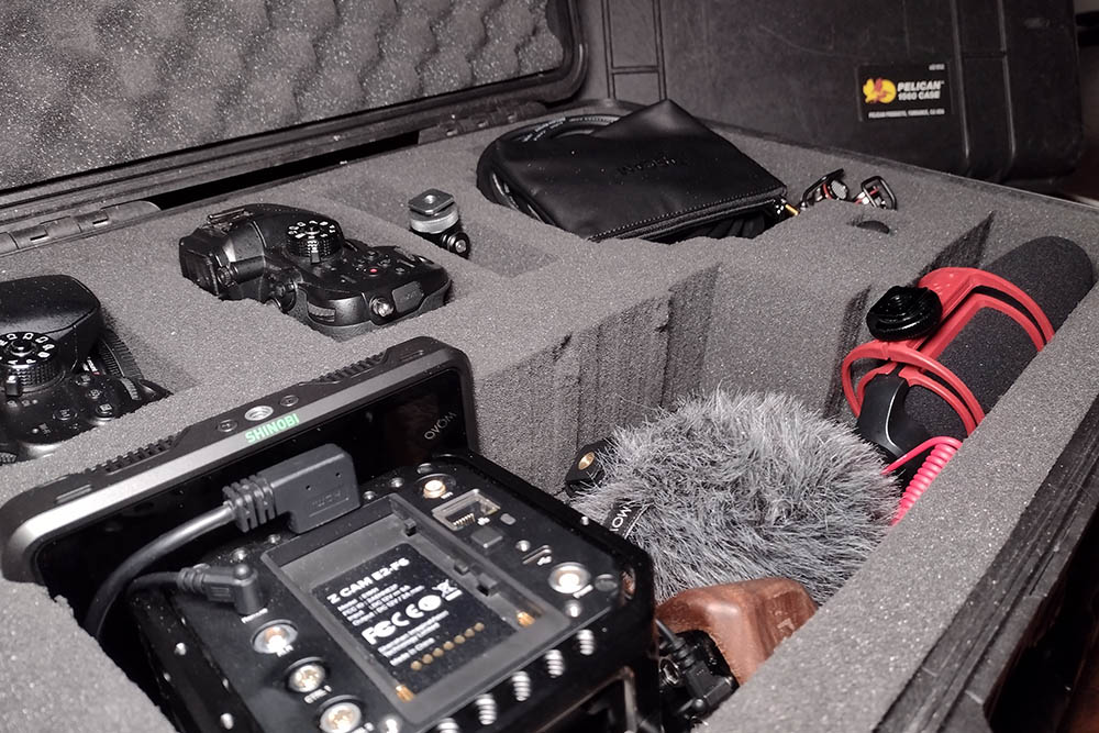 Hard Pelican case for wedding videography equipment