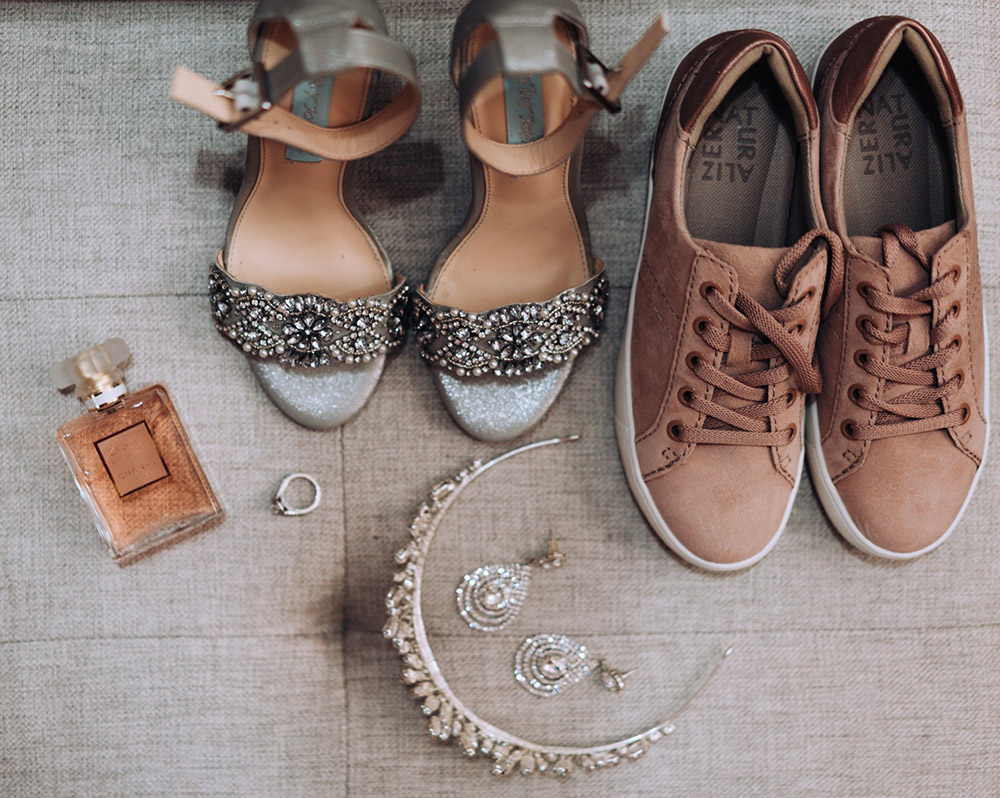 Dazzling Days Rhinestone Sneakers (Rose Gold)  Rose gold sneakers, Wedding tennis  shoes, Comfy wedding shoes