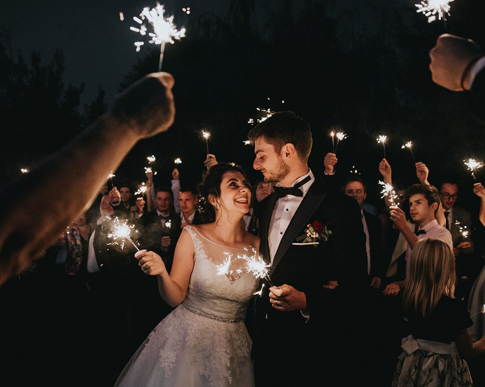 wedding sparkler send off